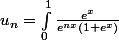 u_n= \int_0^1\frac{e^x}{e^{nx}(1+e^x)}